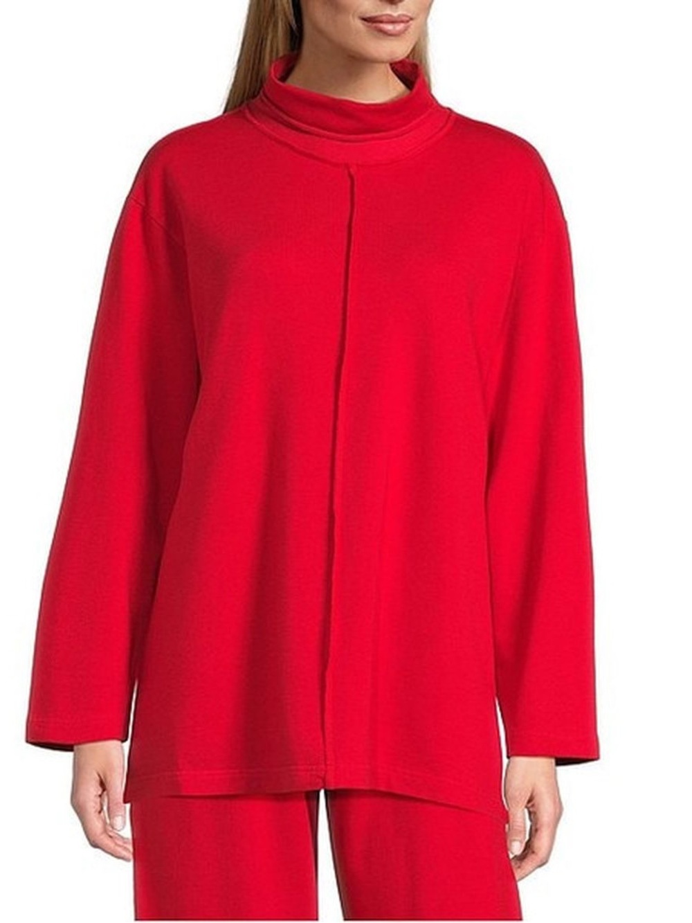 NWT Bryn Walker Bamboo Organic Cotton French Terry RollNeck Sweater XL Christmas